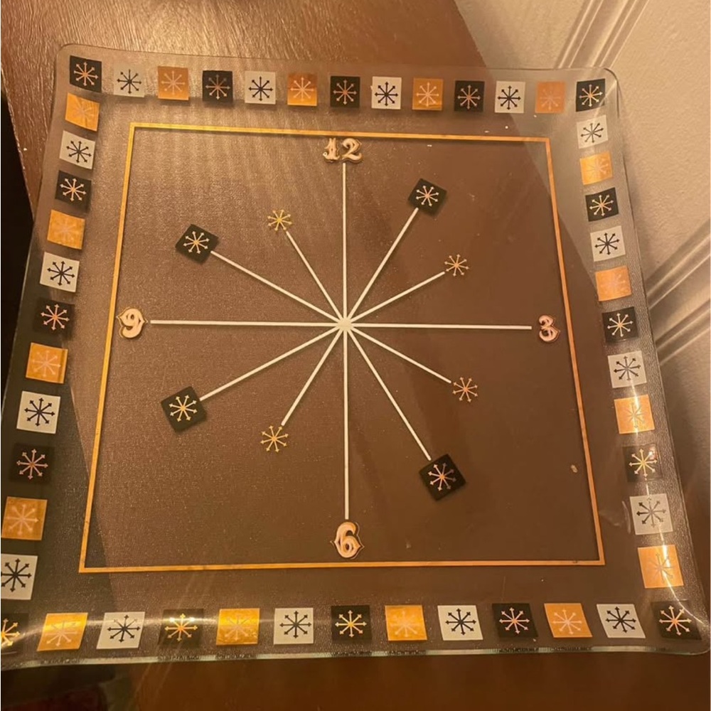 Mid century atomic inland serving tray 13 3/4”